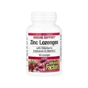 Natural Factors Zinc Lozenges with Elderberry, Echinacea &amp; Vitamin C Cherry (60 Lozenges) in Pakistan